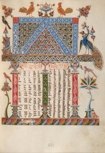 Pagina della tavola canonica da Malnazar