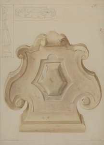Ornamento in marmo dalla cima del caminetto da Manuel G. Runyan