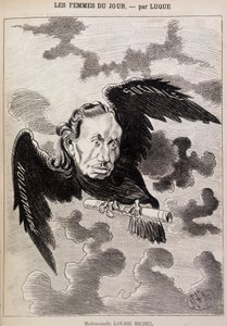 Cartone animato di Louise Michel in un corvo di Luque