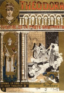 Teodora, al teatro Porte Saint Martin di Parigi. Illustrazione di Manuel Orazi