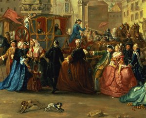 La fiera di Madrid nella Plaza de la Cebeda (dettaglio) da Manuel de la Cruz y Cano