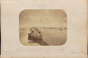 Veduta generale della barriera corallina e del porto di Pernambuco, compresa l