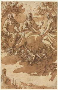 Cristo in gloria con due santi da Marcantonio Bassetti