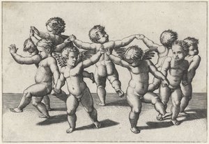 Putti danzanti da Marcantonio Raimondi