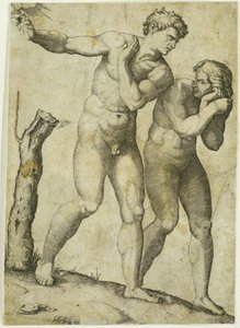 Espulsione dal Paradiso da Marcantonio Raimondi