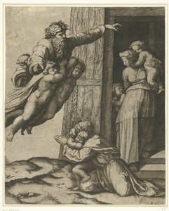 Dio appare a Noè dopo il diluvio da Marcantonio Raimondi