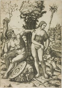 Marte, Venere e Cupido da Marcantonio Raimondi