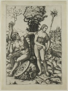 Marte, Venere e Cupido da Marcantonio Raimondi