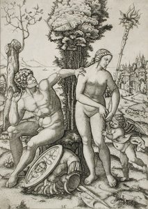 Marte, Venere e Cupido da Marcantonio Raimondi