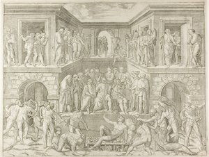 Martirio di San Lorenzo da Marcantonio Raimondi
