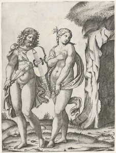 Orfeo suona la viola prima che Euridice vada nell