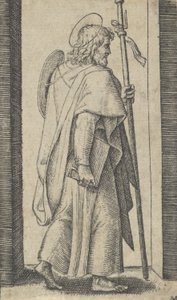 San Giacomo Maggiore, libro nella mano destra, bastone nella sinistra da Marcantonio Raimondi