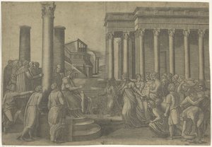 Salomone e la regina di Saba da Marcantonio Raimondi