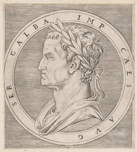 Speculum Romanae Magnificentiae: Galba, da I dodici Cesari da Marcantonio Raimondi