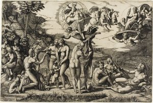 Il Giudizio di Paride da Marcantonio Raimondi