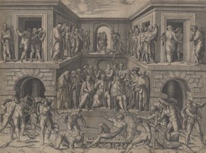 Il martirio di San Lorenzo (dopo Bandinelli) da Marcantonio Raimondi
