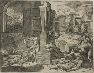 Il Morbetto, o La Peste di Frigia da Marcantonio Raimondi