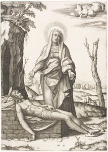 The Pietà da Marcantonio Raimondi