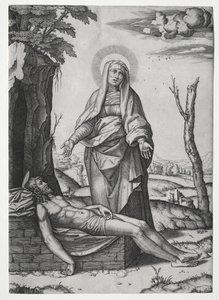 La Pietà da Marcantonio Raimondi