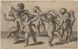 Danza dei Cupidi da Marcantonio Raimondi after Raphael
