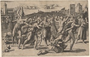 Il Massacro degli Innocenti da Marcantonio Raimondi after Raphael