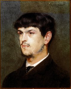 Ritratto del compositore francese Claude Debussy (Pietra nera e pastello) da Marcel Andre Baschet
