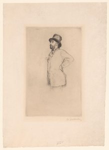 Ritratto di Edgar Degas da Marcellin Gilbert Desboutin (signed by artist)