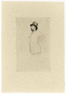 Edgar Degas, in piedi da Marcellin Gilbert Desboutin