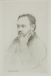 Ritratto di Emile Zola da Marcellin Gilbert Desboutin