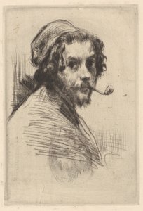 Autoritratto di Marcellin Gilbert Desboutin con pipa