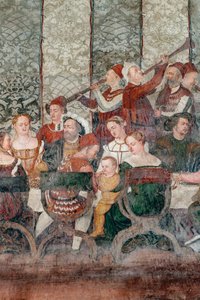 Banchetto (dettaglio) della Visita di Cristiano I di Danimarca a Bartolomeo Colleoni, Sala d