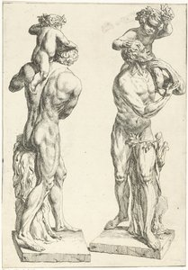 Silenus con il giovane Bacco da Marcellus Laroon (I)