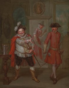 Scena tratta da "Enrico IV, Parte I" di Shakespeare da Marcellus Laroon the Younger