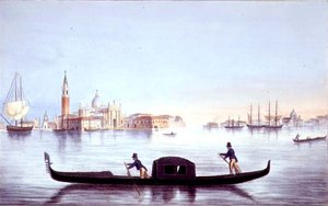 Gondola Veneziana, inciso da Brizeghel (litografia)