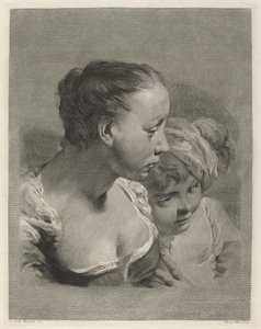 Giovane donna e un ragazzo rivolti a destra da Marco Alvise Pitteri after Giovanni Battista Piazzetta