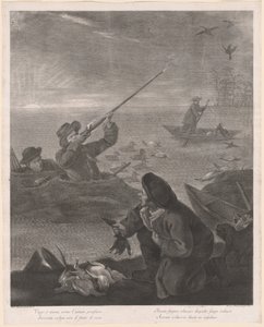 Vago è Mirar, Come il Pensiero Umano... (Tiro dal Nascondiglio) da Marco Alvise Pitteri after Pietro Longhi