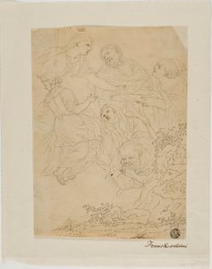 Schizzi di figure, paesaggio da Marcantonio Franceschini