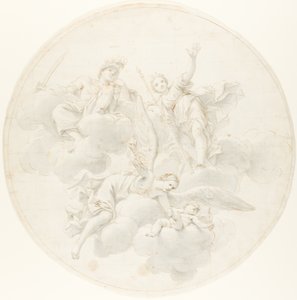 Il castigo di Cupido da parte della gelosia alla presenza di Diana e Marte da Marcantonio Franceschini
