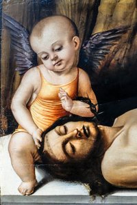 Cristo morto e due angeli