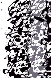 Scrittura asemica, 2014 (inchiostro su carta) da Marco Campedelli