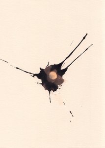 Blot 2, 2018 (inchiostro e candeggina su carta) da Marco Campedelli