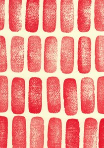 Stones_red, 2017 (timbri in gomma) da Marco Campedelli