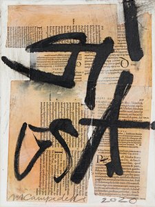Texto #17, 2020 (collage, tecnica mista su tela)