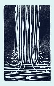 Cascata, 2014 (linoleum su carta) da Marco Campedelli