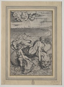 Amore e Cupido Portati dai Delfini da Marco Dente
