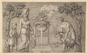 Speculum Romanae Magnificentiae: Il Sacrificio di un Ariete, XVI secolo da Marco Dente