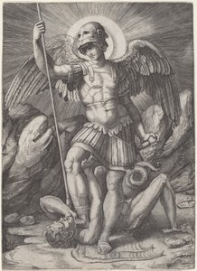 San Michele da Marco Dente after Raphael