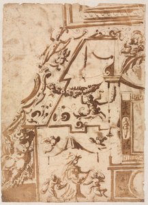 Grottesco con un centauro saltante verso, c. 1565-1588