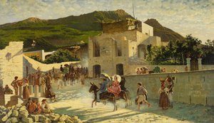 Passeggiata a Capri, c.1867 da Marco di Gregorio