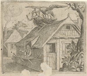 Favola sulle cicogne e la loro religione da Marcus Gheeraerts (I) (attributed to)